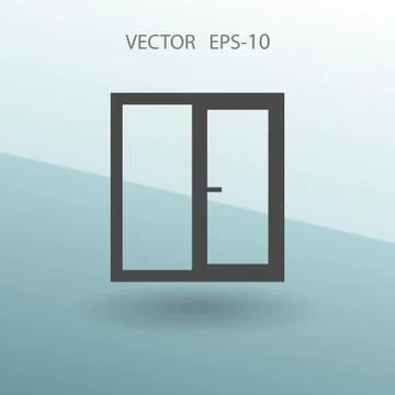 Flat Window icon, vector illustration Illustrazione stock