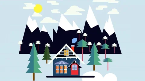Flat-winter-2 Stock Footage 140527982