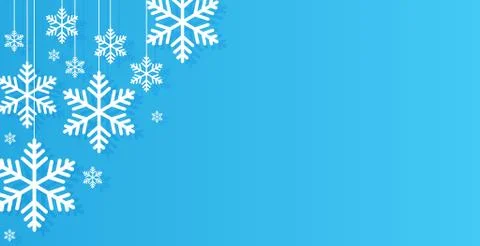 Flat winter background with snowflake イラスト素材
