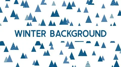 Flat Winter Landscape Background Design Stock Illustration
