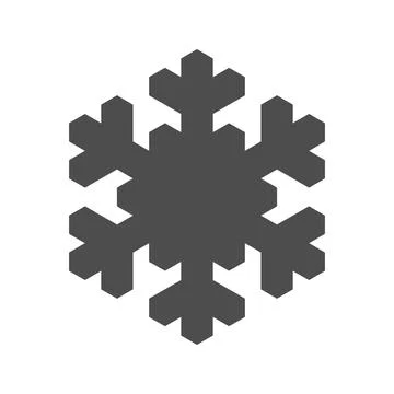 Flat Winter Snowflake Icon Design Stock Illustration