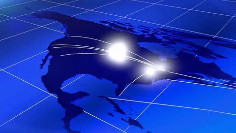 Flat world map with connection Видео 75950213