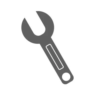 Flat wrench icon vector illustration on white background Stock Illustration