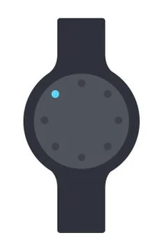 Flat wrist watch icon vector on white background. Stock Illustration