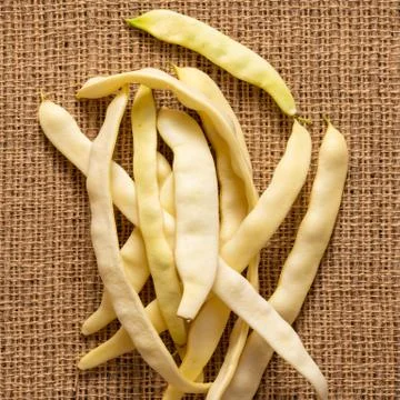 Flat Yellow Wax Beans Stock Photos