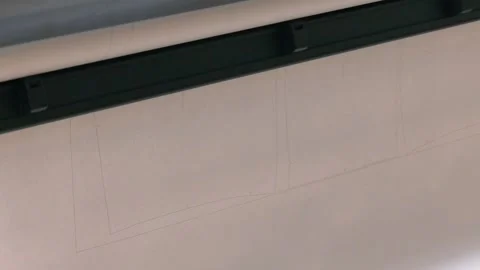 Flatbed cutter/router (cutting plotter). Stock Footage 313444168