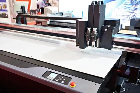 Flatbed cutting plotter Stock Photos
