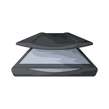 Flatbed document scanner illustration Stock Illustration