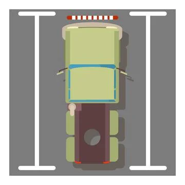 Flatbed lorry icon, isometric style Stock Illustration