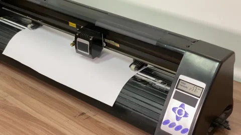 Flatbed plotter Stock Footage 313037998