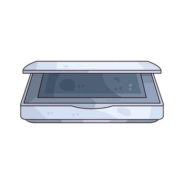 Flatbed scanner illustration Stock Illustration