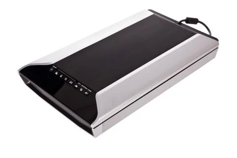 Flatbed scanner isolated on white background Stock Photos