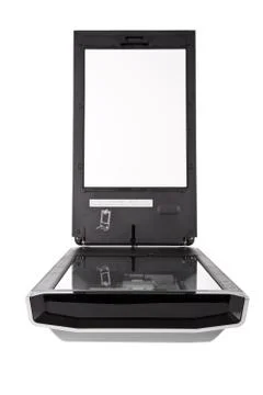 Flatbed scanner isolated on white background Stock Photos