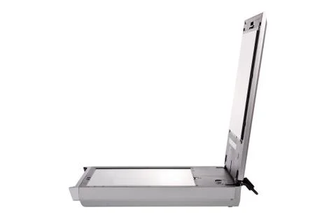 Flatbed scanner isolated on white background Stock Photos