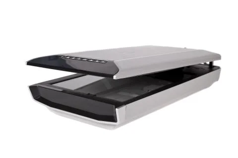 Flatbed scanner isolated on white background Stock Photos