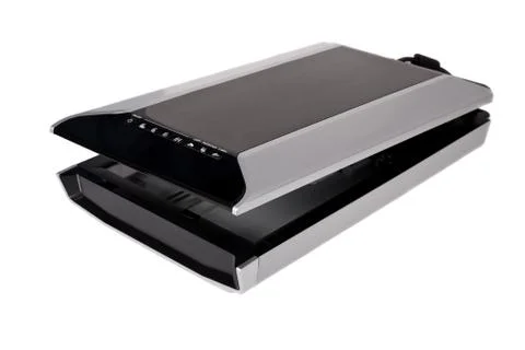 Flatbed scanner isolated on white background Stock Photos