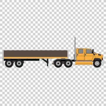 Flatbed semi truck Stock Illustration