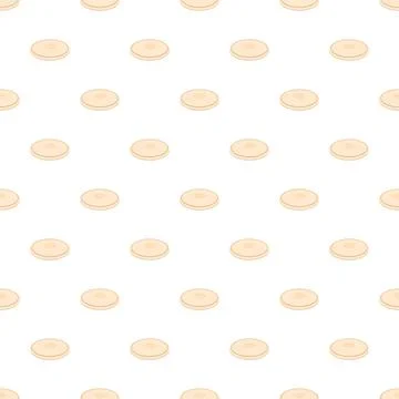 Flatbread dough seamless pattern cartoon illustration Illustrazione stock