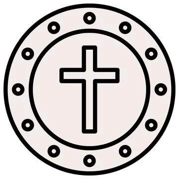 Flatbread icon, Holy week related vector illustration Stock Illustration