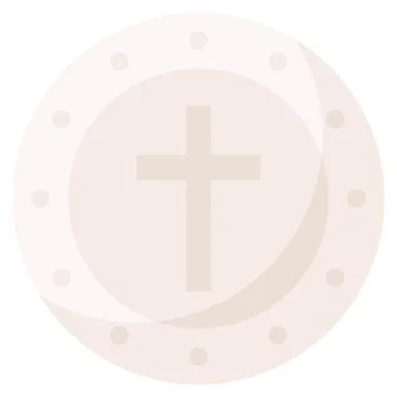 Flatbread icon, Holy week related vector illustration Stock Illustration