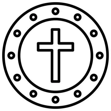 Flatbread icon, Holy week related vector illustration Stock Illustration