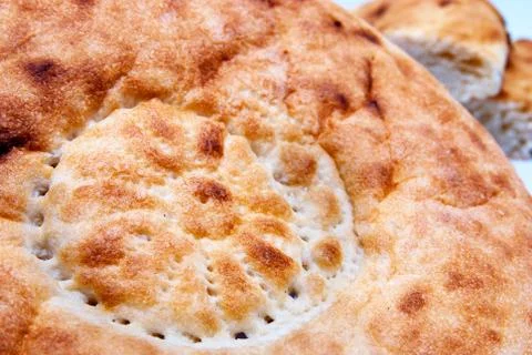 Flatbread with pattern Stock Photos