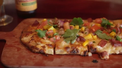 Flatbread Pizza Stock Footage 107290058
