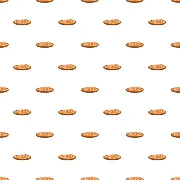 Flatbread rolls repeating pattern on white background Stock Illustration