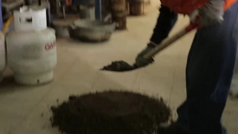 Flatening soil Stock Footage 77048186