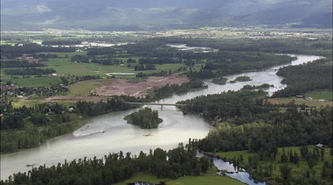 Flathead River Towards Kalispell Stock-Footage 65437193
