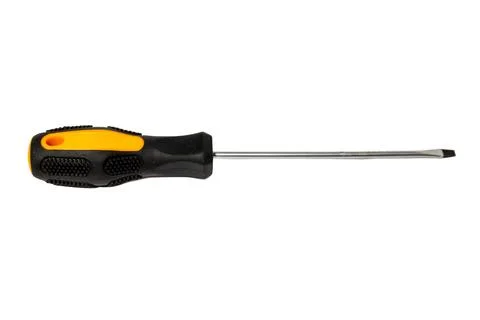 Flathead Screwdriver with Ergonomic Handle Stock Photos