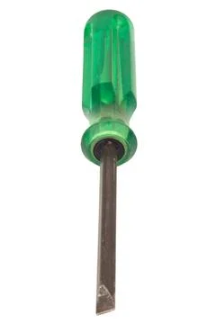 Flathead screwdriver isolated on white background Stock Photos