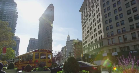 The Flatiron Building in Manhattan. Stock Footage 72987680