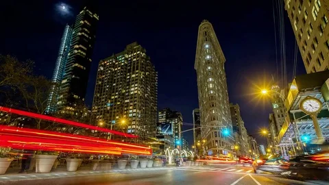 Flatiron Building - Night 動画素材 70634479