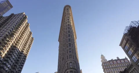 Flatiron Building (Tilt Down) Stock Footage 158895007