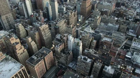 Flatiron District Rooftops toward Lower Manhattan Skyline Vídeos de archivo 161831884