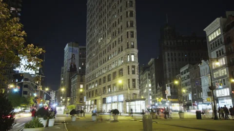 Flatiron-medium-night-2 Video stock 36240512