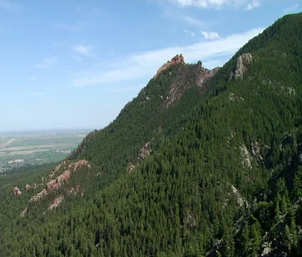 Flatirons with Boulder in Background Stock Footage 46056252
