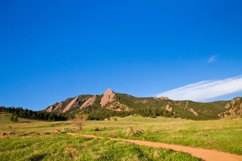 Flatirons boulder colorado Stock Photos