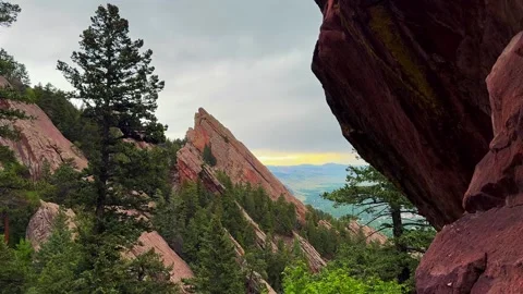 The Flatirons Royal Arch Trail Boulder Colorado Front Range Rocky Mountains Stock Footage 346791980