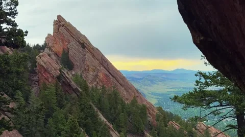 The Flatirons Royal Arch Trail Boulder Colorado Front Range Rocky Mountains Stock Footage 346791983