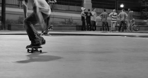 Flatland Heel Flip Stock Footage 44234519