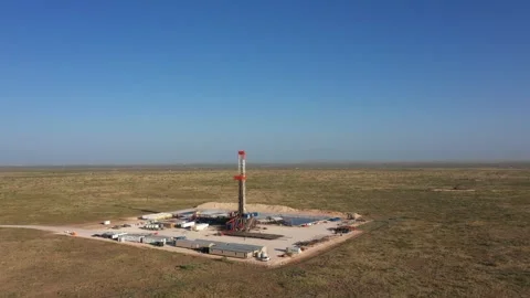 Flatland Oil Drilling Stock Footage 333333535