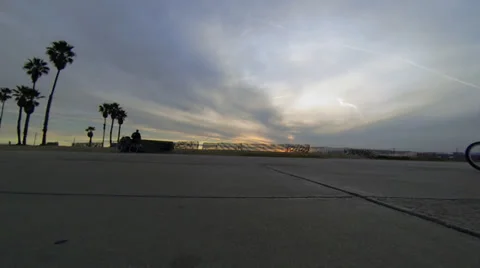 Flatland sunset oceanside 3 Vídeo Stock 35036504