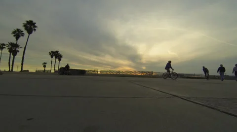 Flatland sunset oceanside 스톡 동영상 35030593