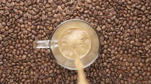 Flatlay Kopi Tarik Stock Footage 139802210