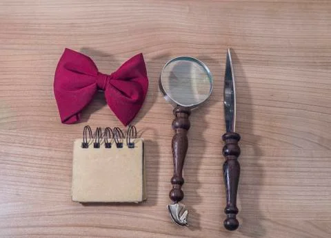 Flatlay Magnify Stock-Fotos