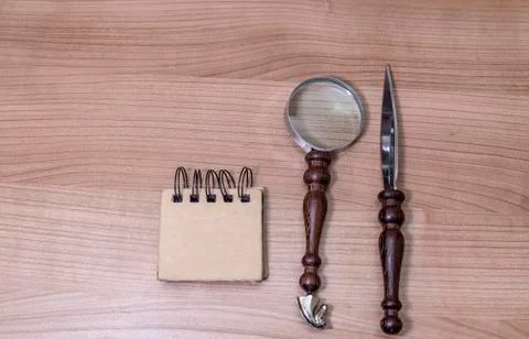 Flatlay Magnify 스톡 사진