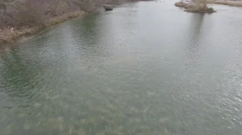 Flatrock Dam Backwards Upriver Stock Footage 58800975