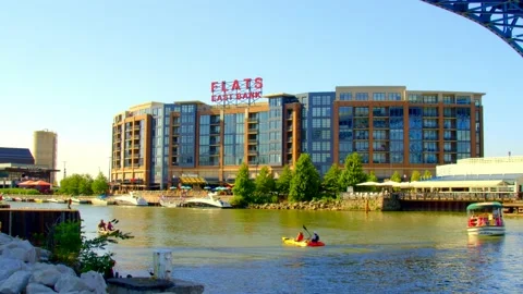 The Flats in Cleveland Ohio Stock Footage 201157089